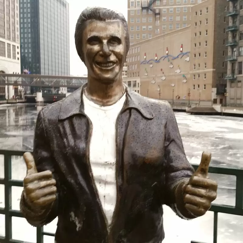 Bronze Fonz by Gerald P. Sawyer