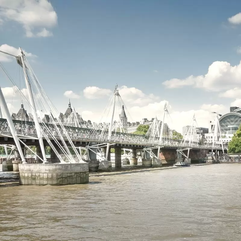 Hungerford Bridge and Golden Jubilee Bridges